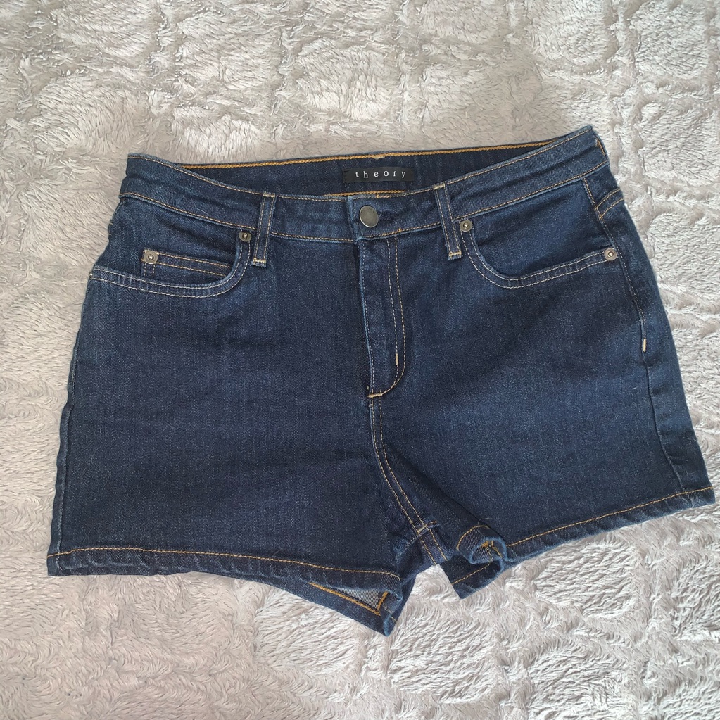 Theory Blue Jean Shorts Modern Fit